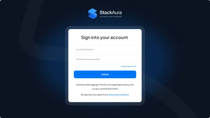 Custom GoHighLevel login page redesign